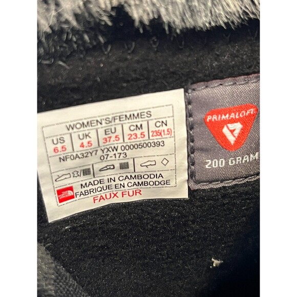 North Face Nuptse Purna II Boots Winter Snow Insulated Waterproof Black Mid Calf - Picture 2 of 9